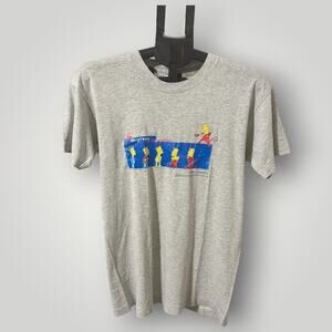 90s Vintage 1998 Bart Simpson Devil Single Stitch Shirt Mens M Made in Italy